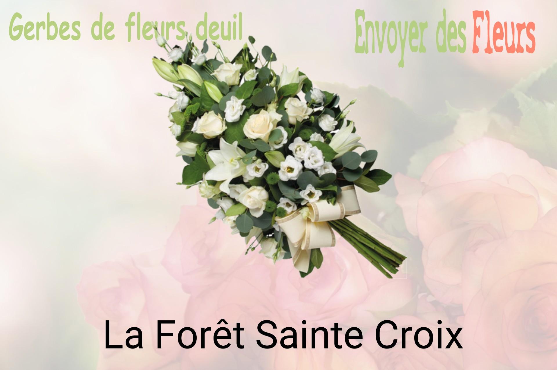 Gerbe de fleurs de deuil livrée à La Forêt-Sainte-Croix